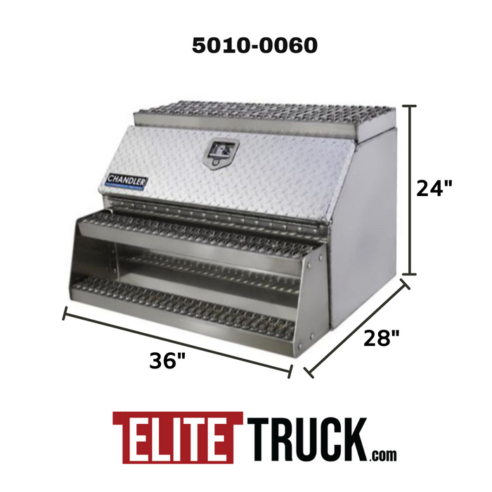 Chandler Step Truck Toolbox 24x28x36 Aluminum 5010-0060