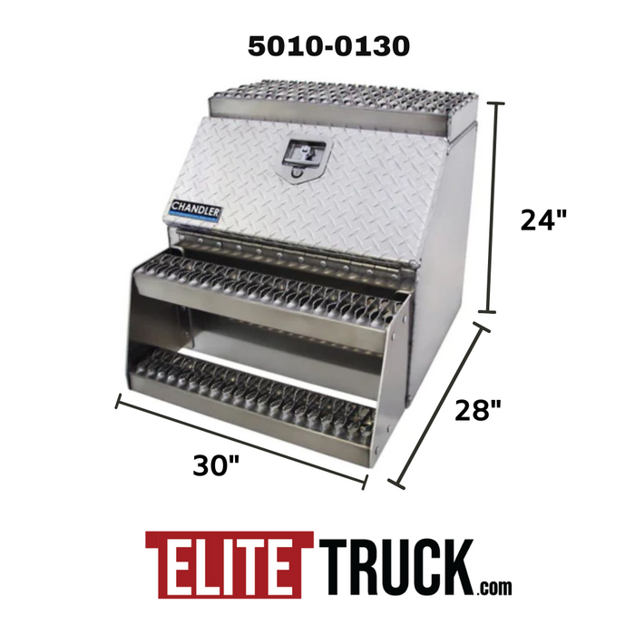 Chandler Step Truck Toolbox 24x28x30 Aluminum 5010-0130