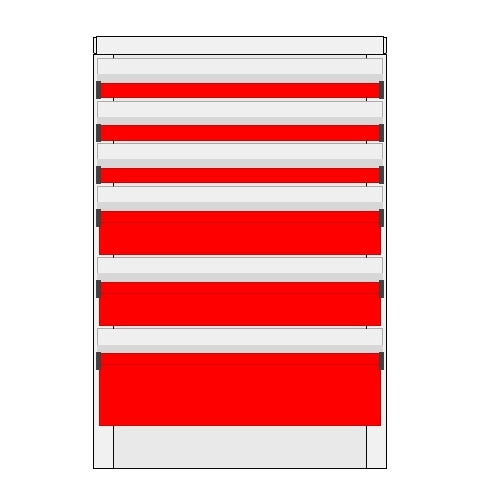 CTech Reading Service Body Drawer Unit 20.5w x 30.32h x 18d 510106