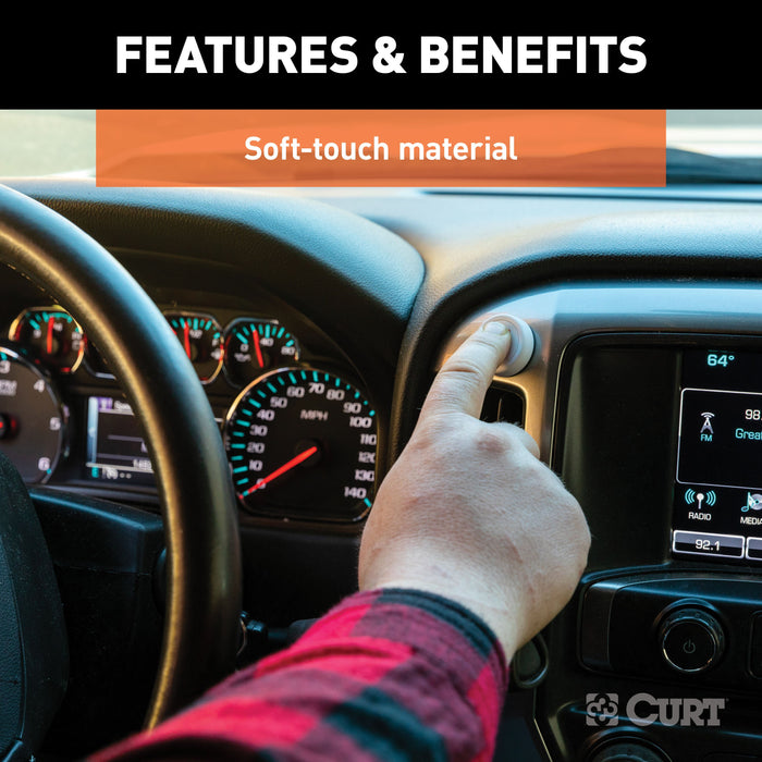 CURT Manual Override Bluetooth® Button for Echo Trailer Brake Controllers, Powered by Flic Model 51189