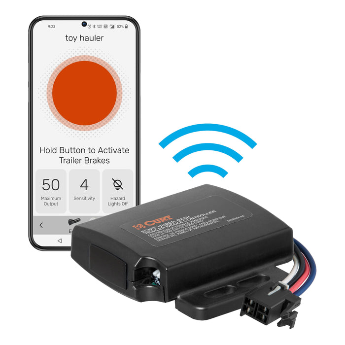 CURT Echo Under-Dash Electric Trailer Brake Controller with Bluetooth® Enabled Smartphone Connection, Proportional Model 51190