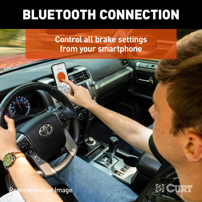CURT Echo Under-Dash Electric Trailer Brake Controller with Bluetooth® Enabled Smartphone Connection, Proportional Model 51190