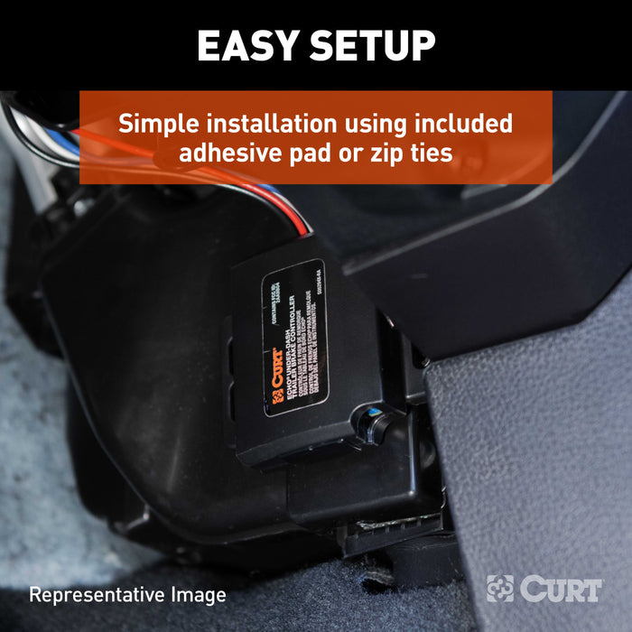 CURT Echo Under-Dash Electric Trailer Brake Controller with Bluetooth® Enabled Smartphone Connection, Proportional Model 51190