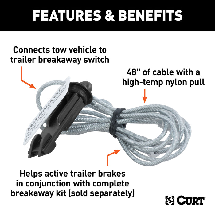 CURT Replacement Trailer Breakaway Switch Lanyard Model 52021