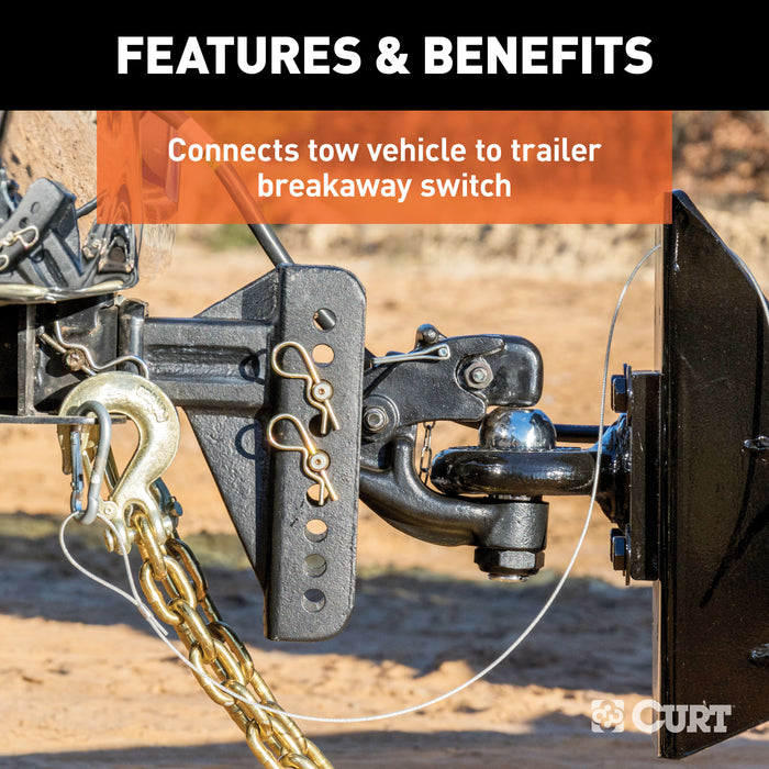 CURT Replacement Trailer Breakaway Switch Lanyard Model 52021