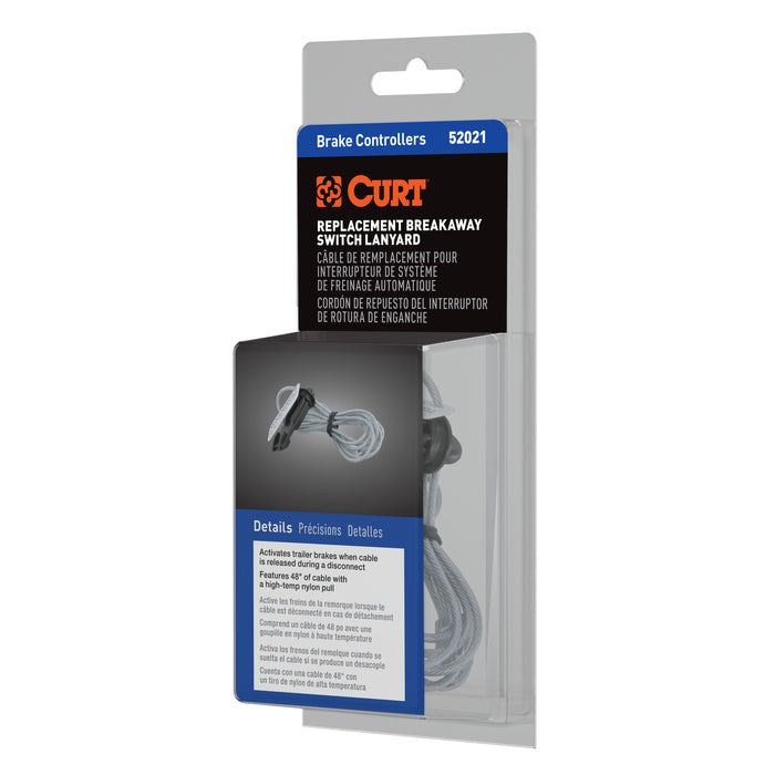 CURT Replacement Trailer Breakaway Switch Lanyard Model 52021