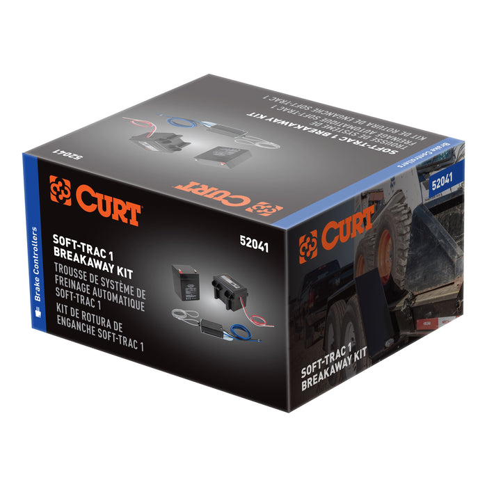 CURT Soft-Trac 1 Trailer Breakaway Switch Kit System with Battery Model 52041