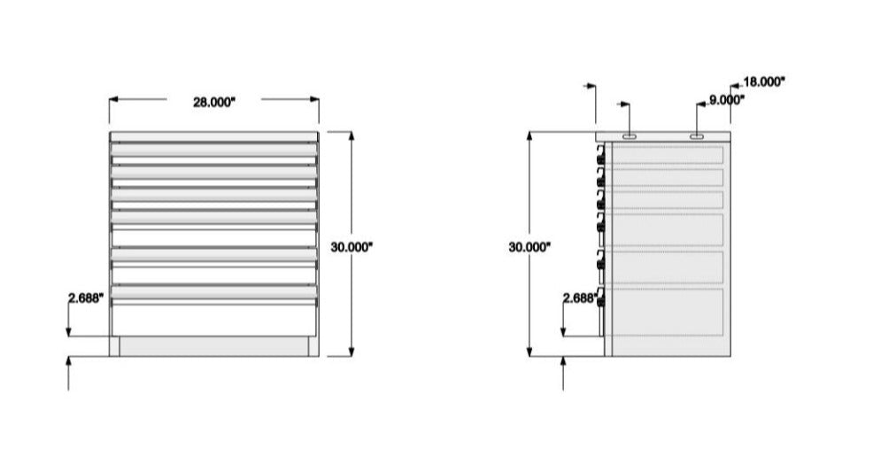 CTech Palfinger Service Body Drawer Unit 28w x 30h x 18d 522201