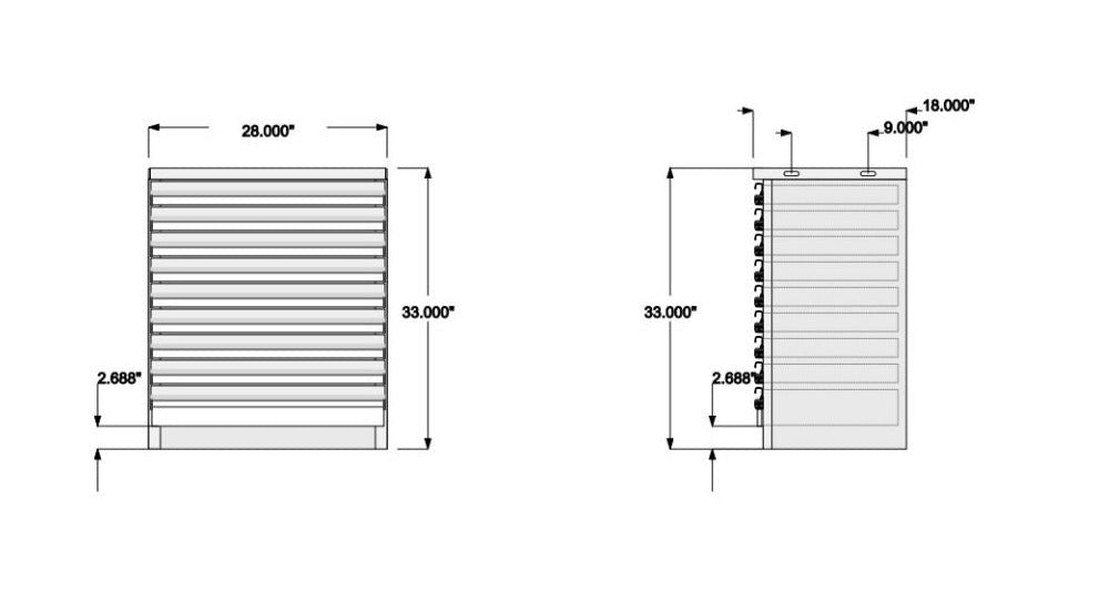 CTech Palfinger Service Body Drawer Unit 28w x 33h x 18d 522203