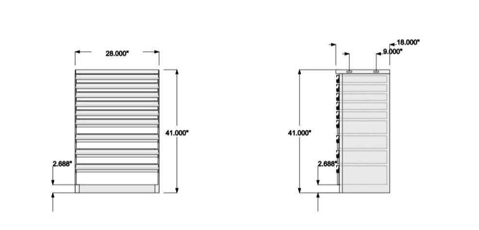 CTech Palfinger Service Body Drawer Unit 28w x 41h x 18d 522204