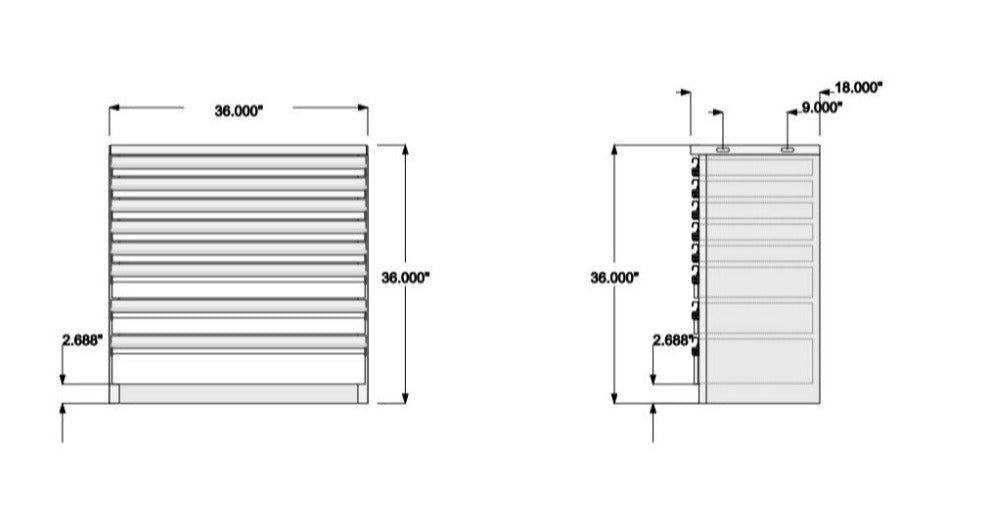 CTech Palfinger Service Body Drawer Unit 36w x 36h x 18d 522214