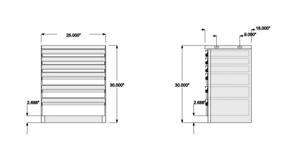 CTech Palfinger Service Body Drawer Unit 25w x 30h x 18d 522223