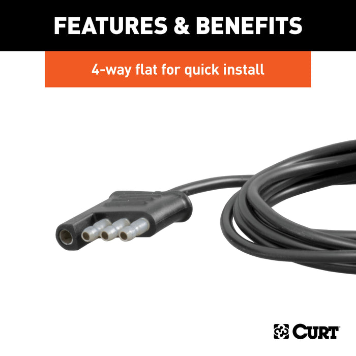 CURT Auxiliary Automotive LED Light Strips for Hitch Cargo Carrier, Bike Rack, 2-Pack Model 53201