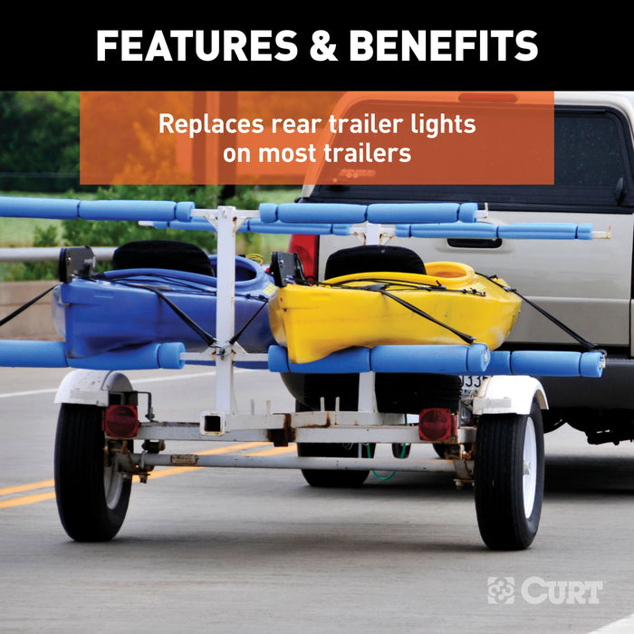 CURT Driver-Side Combination Replacement Trailer Light, Stop Tail Turn Model 53441