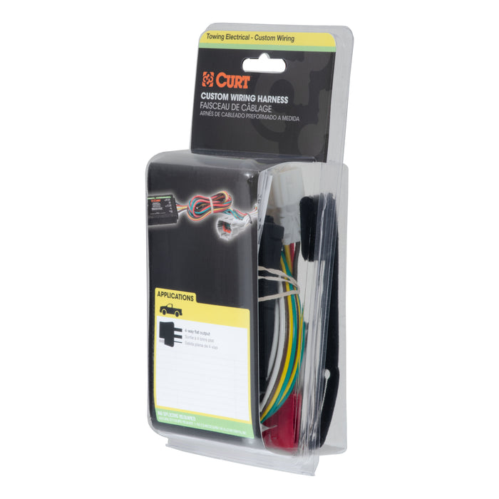 CURT Vehicle-Side Custom 4-Pin Trailer Wiring Harness, Fits Select Jeep Liberty Model 55382