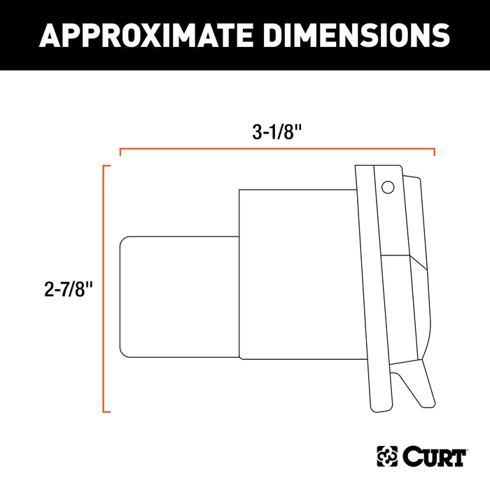 CURT Replacement 7-Way RV Blade Connector, Factory Tow Package and USCAR Socket Required Model 55415