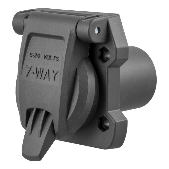 CURT Heavy-Duty Replacement Vehicle-Side RV Blade 7-Pin Connector, Factory Tow Package and USCAR Socket Required Model 55416