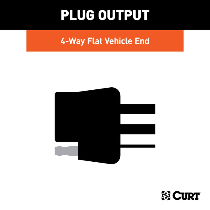 CURT Vehicle-Side Custom 4-Pin Trailer Wiring Harness, Fits Select Ford F-150 Model 56031