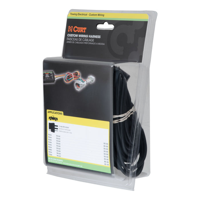 CURT Vehicle-Side Custom 4-Pin Trailer Wiring Harness, Fits Select Ford Transit Connect Model 56090