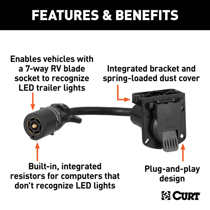 Curt #57003 load resistor adapter for Silverado trailer lights installation
