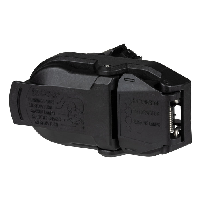 CURT OEM Replacement Dual-Output Vehicle-Side 7-Pin, 4-Pin Connectors, Factory Tow Package and USCAR Socket Required, Packaged Model 57020