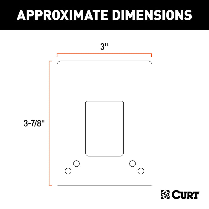 CURT Vehicle-Side Trailer Wiring Harness Clamp-On Bracket Mount for 4-Way, 5-Way or 6-Way Model 57204