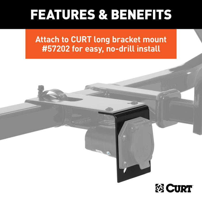 CURT Vehicle-Side Trailer Wiring Harness Mounting Brackets for 7-Way RV Blade, 12-Pack Model 57205