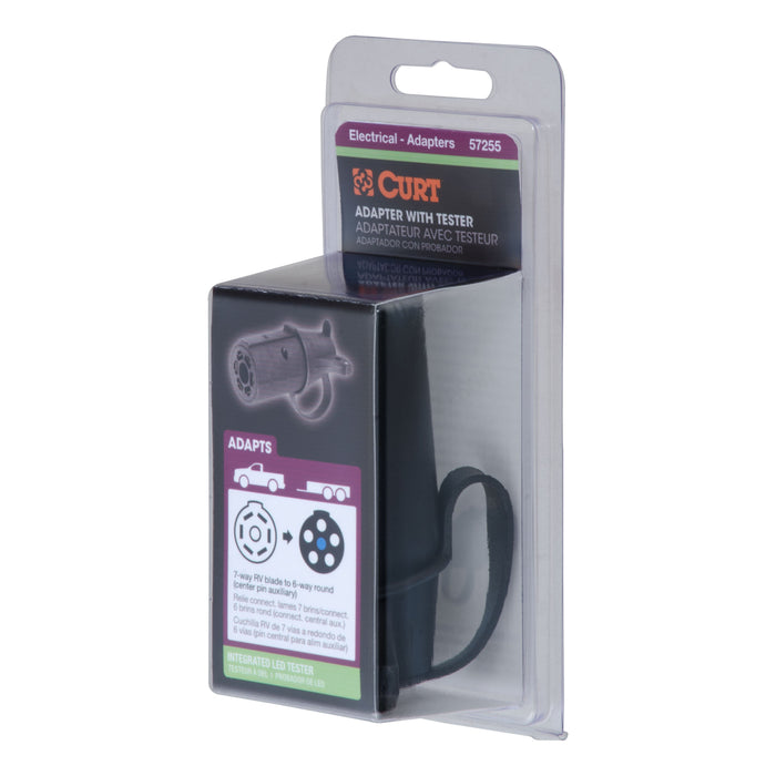 thumbnail image 2 of CURT 4-Way To 6-Way Trailer Wiring Adapter - Dual Output For Vehicle Towing 2 of 14