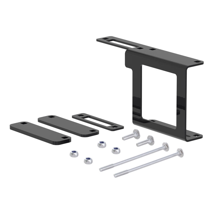 CURT Easy-Mount Vehicle Trailer Wiring Connector Mounting Bracket for 2-Inch Receiver, 4 or 5-Way Flat Model 58001