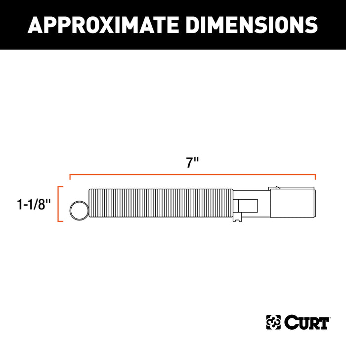 CURT Trailer-Side 6-Pin Round Wiring Harness Plug with Spring Model 58082