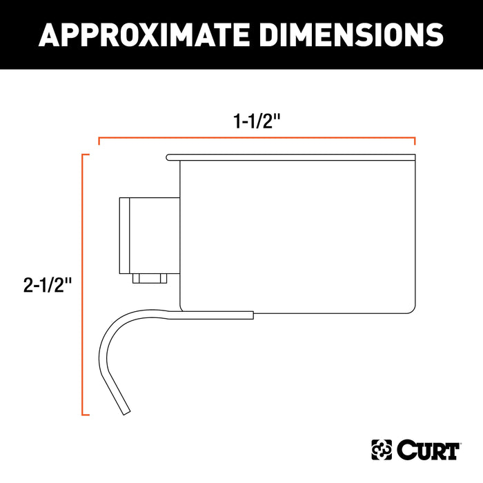 CURT Trailer-Side 7-Pin RV Blade Wiring Harness Connector Model 58190