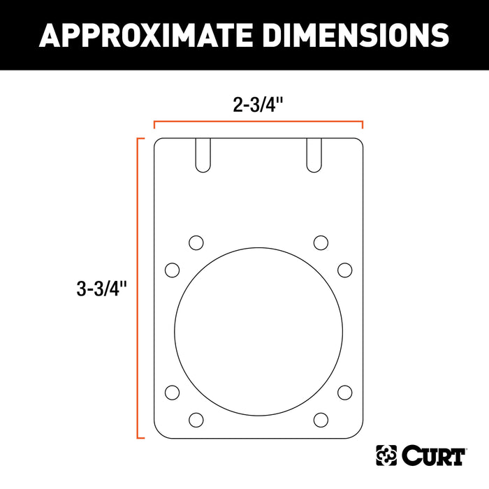 CURT Vehicle-Side Trailer Wiring Harness Mounting Bracket for 7-Way RV Blade Model 58291