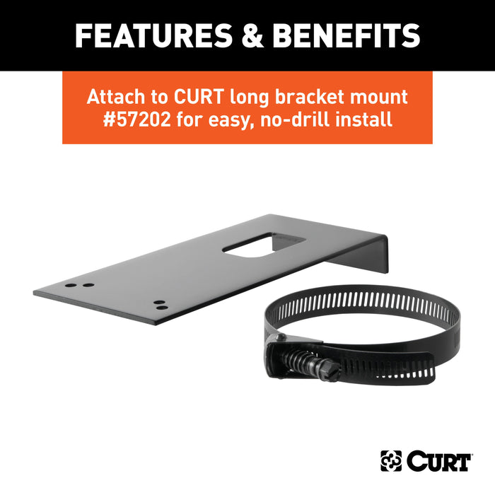 CURT Vehicle-Side Trailer Wiring Harness Mounting Bracket for 7-Way RV Blade Model 58291