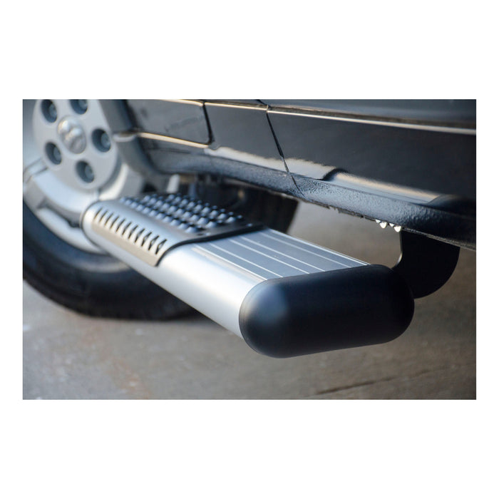 Luverne O-Mega II 6" x 36" 100" Silver Aluminum Side Steps Select Nissan NV Vans Model 583100-571164