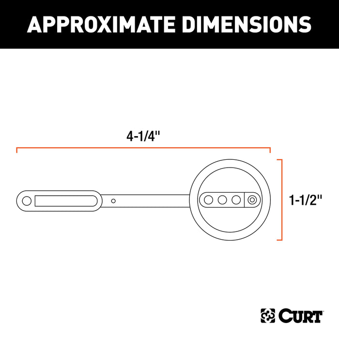 CURT 4-Way Flat Vehicle-Side Trailer Wiring Adapter for 1-1/4-Inch License Plate Light Hole Model 58404