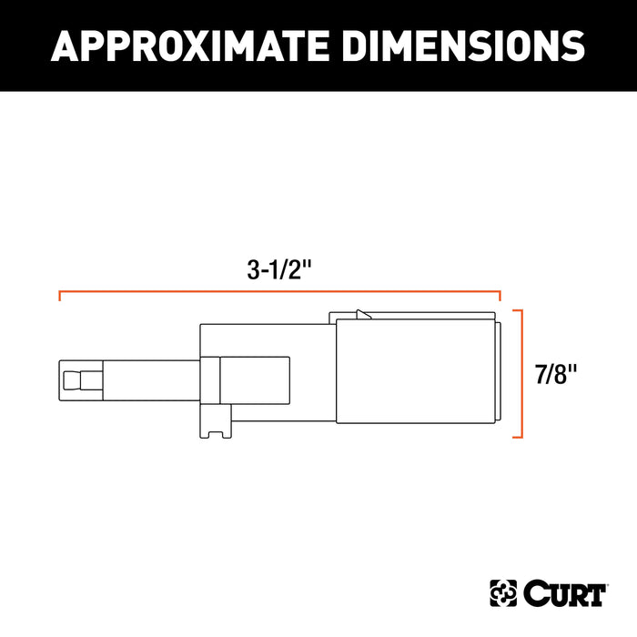 CURT 4-Pin Round Vehicle-Side to 4-Way Trailer Wiring Adapter Model 58414