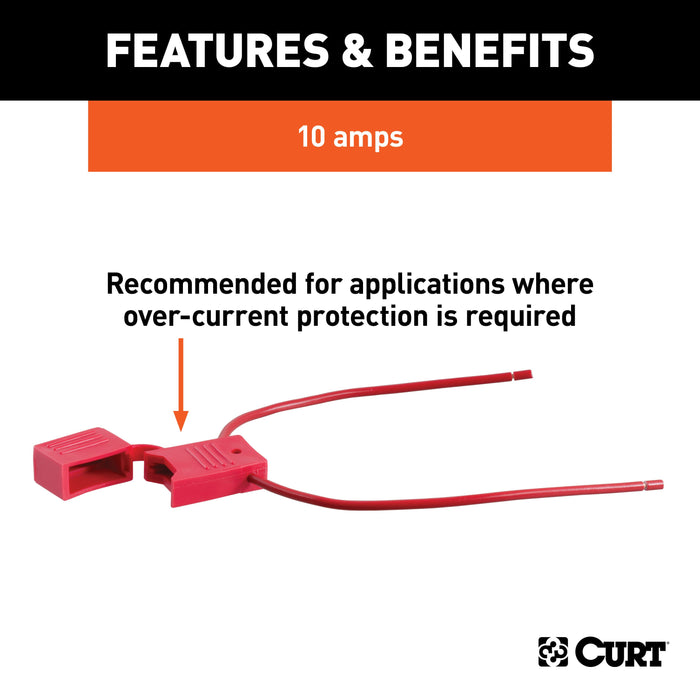 CURT Splice-In Inline Fuse Holders, 12-Pack Model 58470