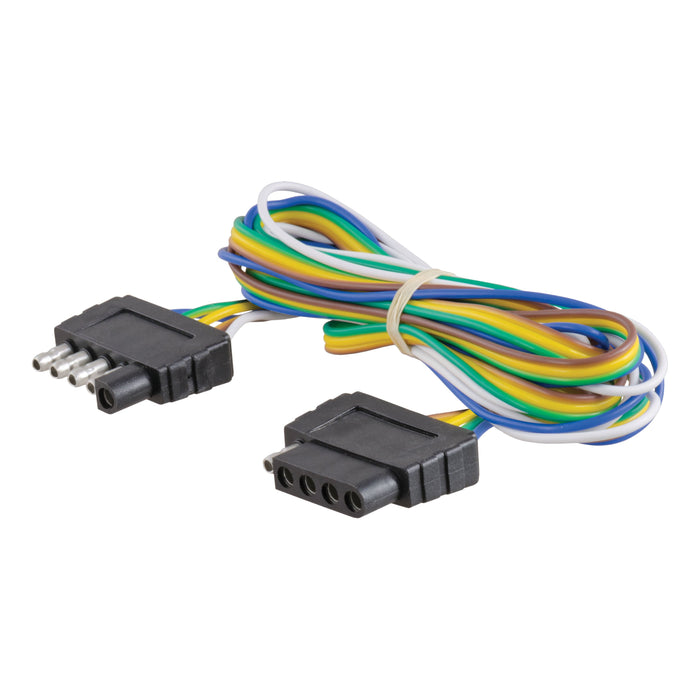 CURT Vehicle-Side and Trailer-Side 5-Pin Flat Wiring Harness with 72-Inch Wires Model 58551