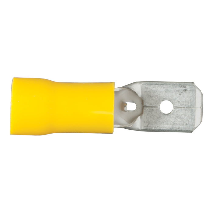 CURT 12-10 Gauge Yellow Vinyl-Insulated Male Wire Quick Connectors, 100-Pack Model 59433