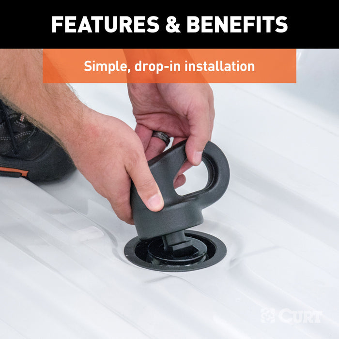 CURT Puck System Gooseneck Hitch, Fits Select Chevy, Ford, GMC, Nissan Trucks, 38,000 lbs. GTW, 2-5/16-Inch Ball, Pucks Required Model 60639