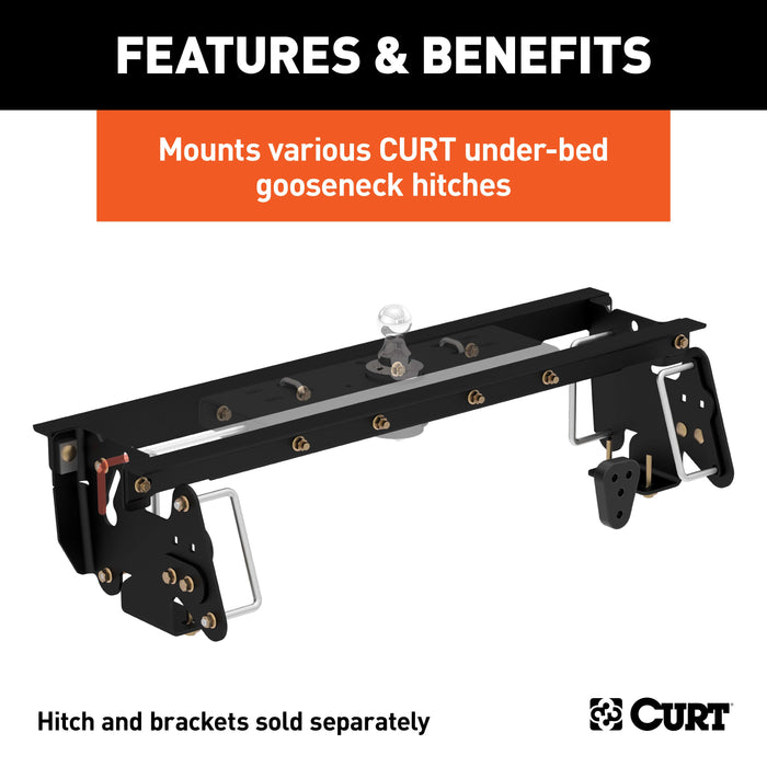 CURT Under-Bed Gooseneck Installation Brackets, Fits Select Dodge, Ram 2500, 3500 Model 60661