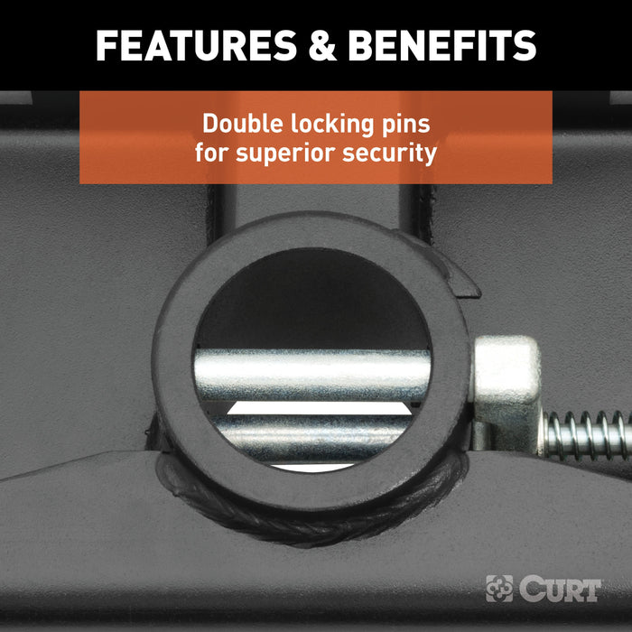 CURT Double Lock EZr Gooseneck Hitch, 2-5/16-In. Flip-Over Ball 30K, Fits Select Ford F-250, F-350 Super Duty Model 60683