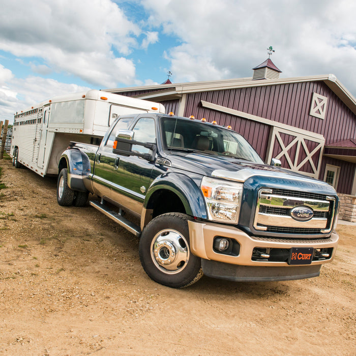 CURT Double Lock EZr Gooseneck Hitch, 2-5/16-In. Flip-Over Ball 30K, Fits Select Ford F-250, F-350 Super Duty Model 60683