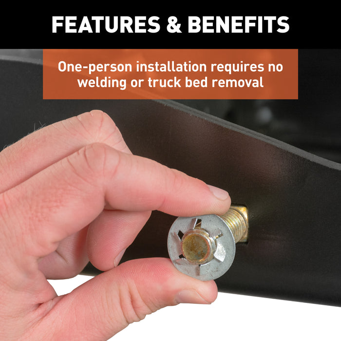 CURT Double Lock EZr Gooseneck Hitch, 2-5/16-In. Flip-Over Ball 25K, Fits Select Chevrolet Silverado, GMC Sierra 2500, 3500 HD Model 60690