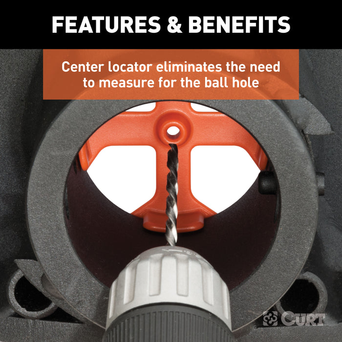 CURT Double Lock EZr Gooseneck Hitch, 2-5/16-In. Flip-Over Ball 25K, Fits Select Chevrolet Silverado, GMC Sierra 2500, 3500 HD Model 60690
