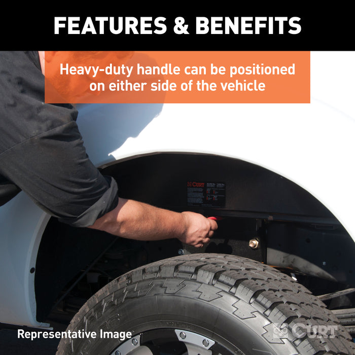 CURT Double Lock Gooseneck Hitch, 2-5/16-Inch Flip-Over Ball 30K, Fits Select Dodge Ram 1500 Model 60733