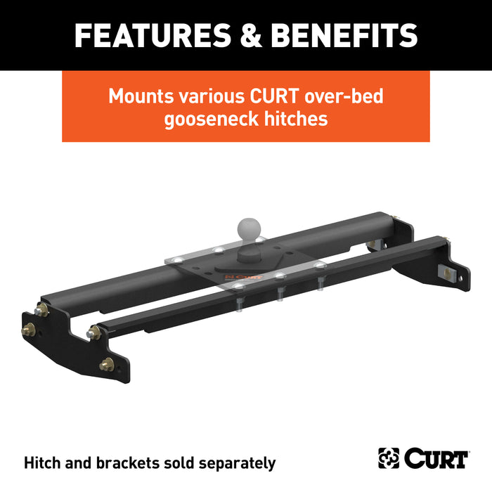 CURT Over-Bed Gooseneck Installation Brackets, Fits Select Chevrolet Silverado, GMC Sierra 2500, 3500 HD Model 61301