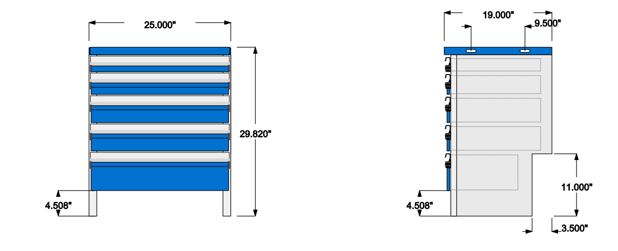 CTech Royal Service Body Drawer Unit 25w x 29.82h x 19d 63710-003