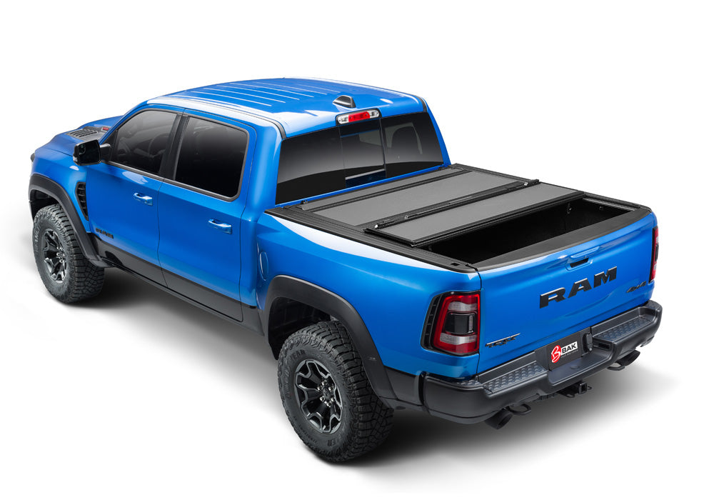 BAK BAKFlip MX4 Hard Folding Truck Bed Cover - Matte Finish - 2019-2023 (New Body Style) Ram 5' 7" Bed without RamBox with Multifunction Tailgate Model 448226