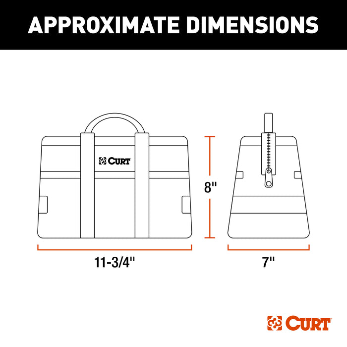 CURT Towing Accessories Storage Tool Bag, 14 Pockets, Reinforced Webbing Model 70004